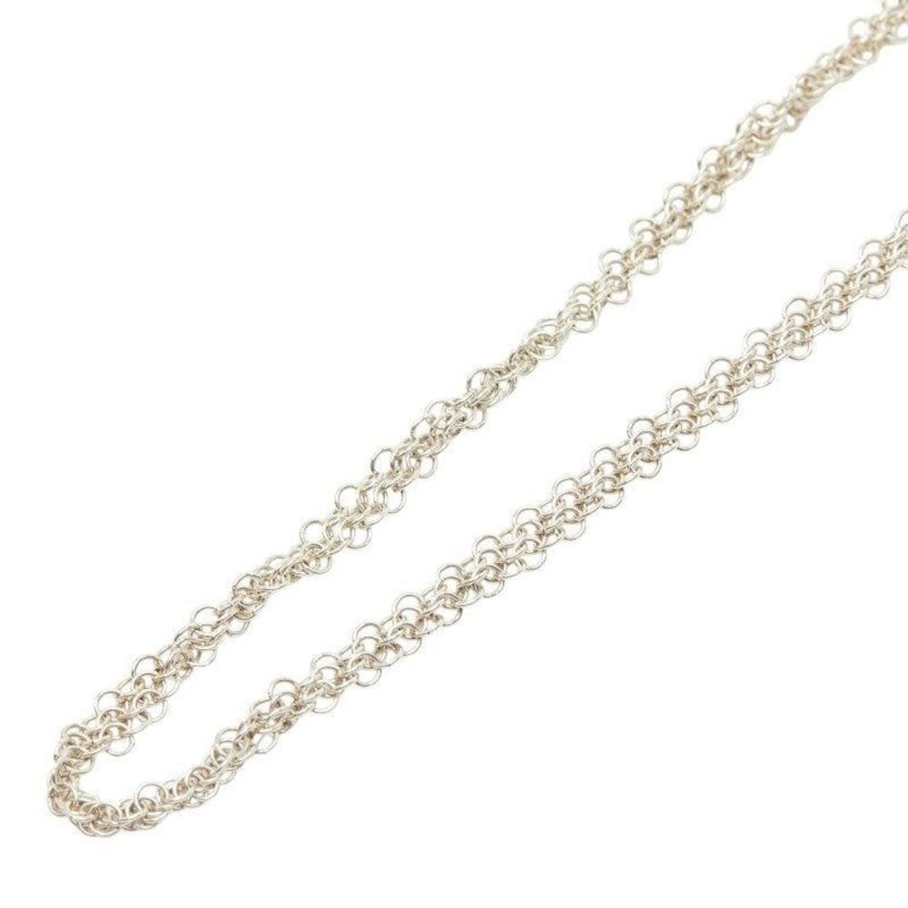 Tiffany & Co. Elsa Peretti Mesh Chain Sterling Silver 925 Necklace